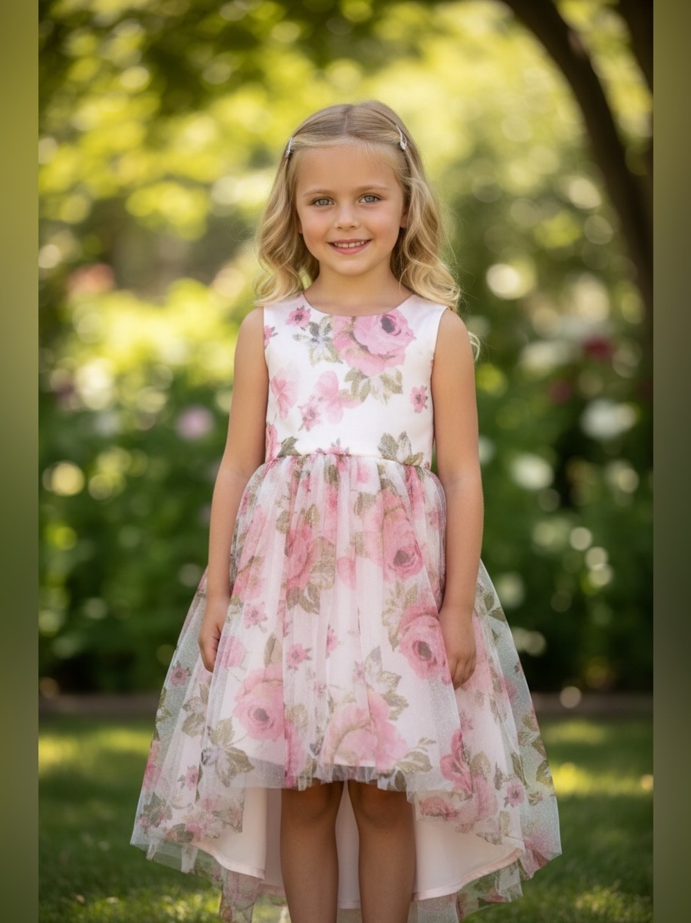 Zenzi Girls Tulle Flower Formal Dress Size XS (4-6) - Picture 11 of 11